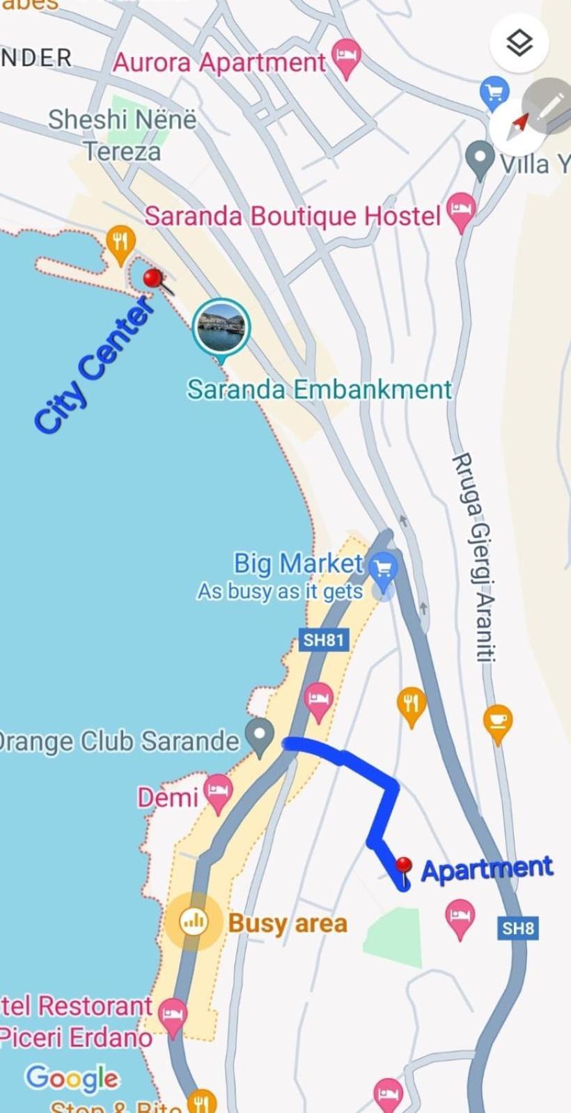 Ona Apartament Sarandë Buitenkant foto